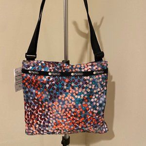 NWT LESPORTSAC Madison Slim Crossbody Floral Print Botanical Waterfall MSRP $75